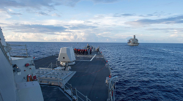 Tàu khu trục USS Dewey của Mỹ. Tàu khu trục USS Dewey của Mỹ.