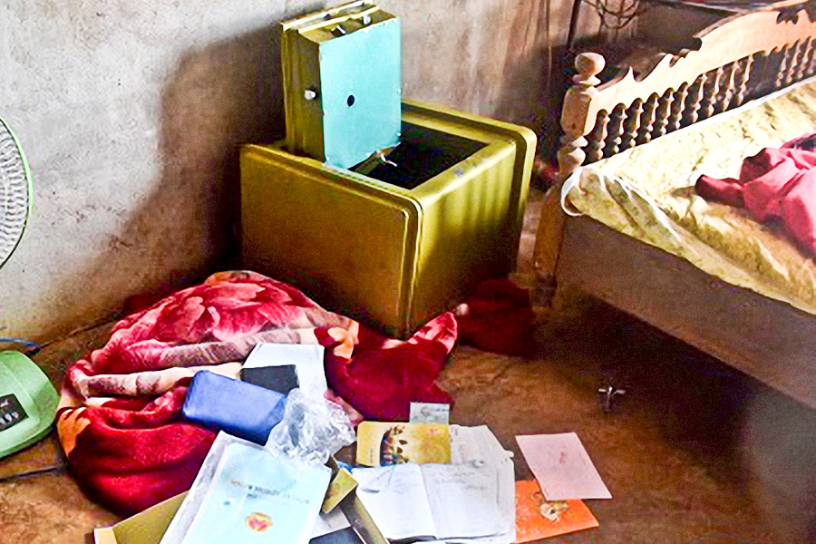 Công an huyện đang truy tìm kẻ lấy trộm 3 cây vàng trong nhà dân: Ảnh N.H