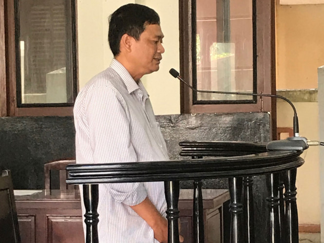 Bị cáo Dũng tại phiên xử sơ thẩm lần 2 Bị cáo Dũng tại phiên xử sơ thẩm lần 2