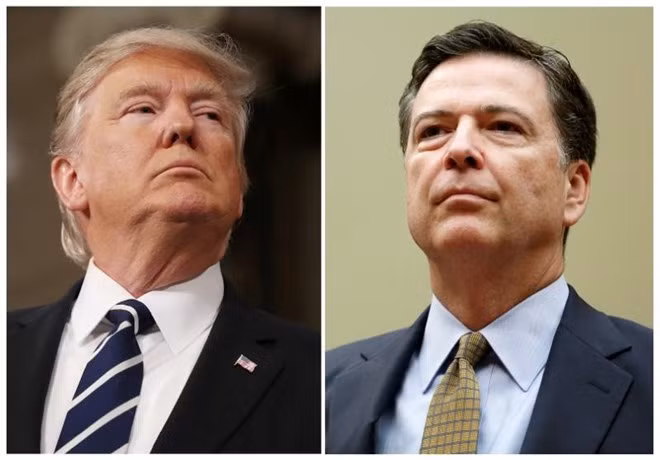 Cựu Giám đốc FBI James Comey (phải) và Tổng thống Mỹ Donald Trump. (Nguồn: Reuters)