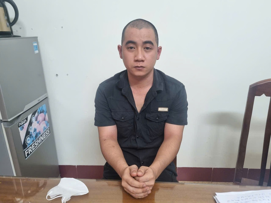 Đối tượng Đặng Văn Sang tại cơ quan Công an. Ảnh: ĐVCC doi-tuong-dang-van-sang.jpg