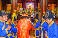 Lễ tế Thiên Hậu thánh mẫu được thực hiện theo phong tục truyền thống. Ảnh: Ngọc Nhuận