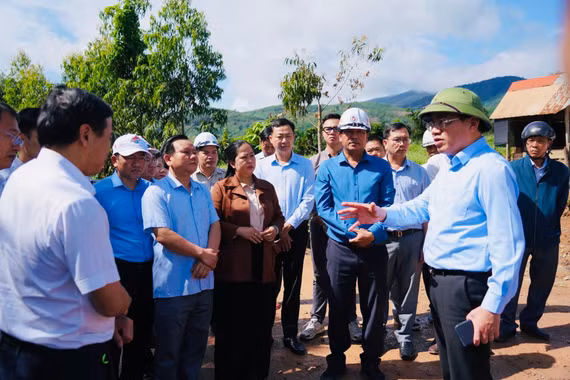 Chủ tịch UBND tỉnh Phạm Anh Tuấn kiểm tra công tác giải phóng mặt bằng, thi công tuyến cao tốc Quy Nhơn - Pleiku