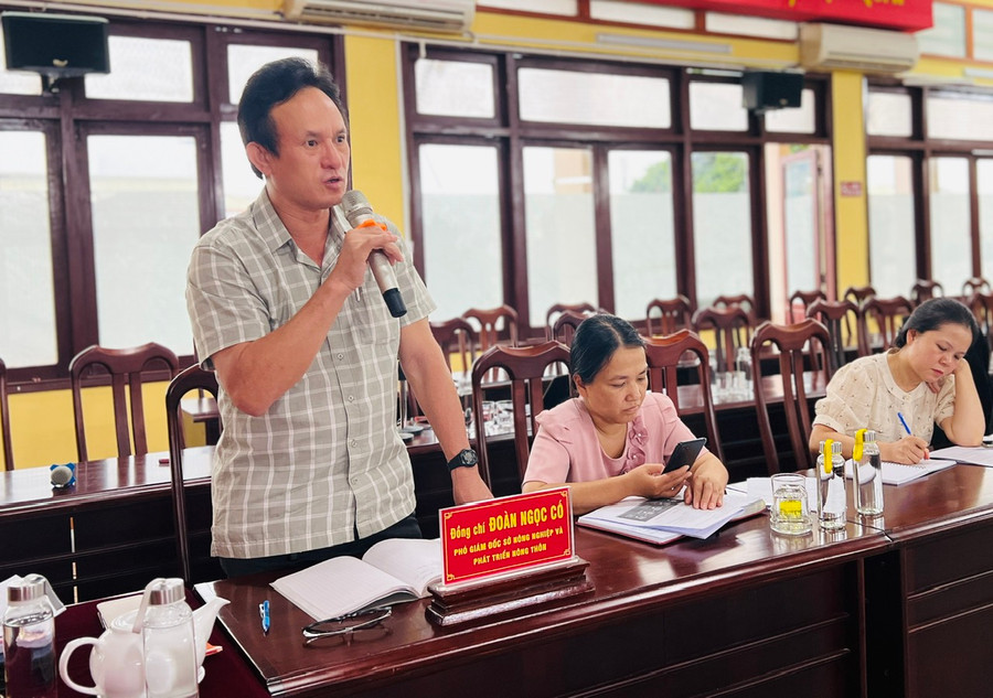 Ông Đoàn Ngọc Có-Phó Giám đốc Sở Nông nghiệp và PTNT tỉnh Gia Lai phát biểu tại buổi làm việc với Ecofarm Pay. Ảnh: Đinh Yến Ông Đoàn Ngọc Có-Phó Giám đốc Sở Nông nghiệp và PTNT tỉnh Gia Lai phát biểu tại buổi làm việc với Ecofarm Pay. Ảnh: Đinh Yến