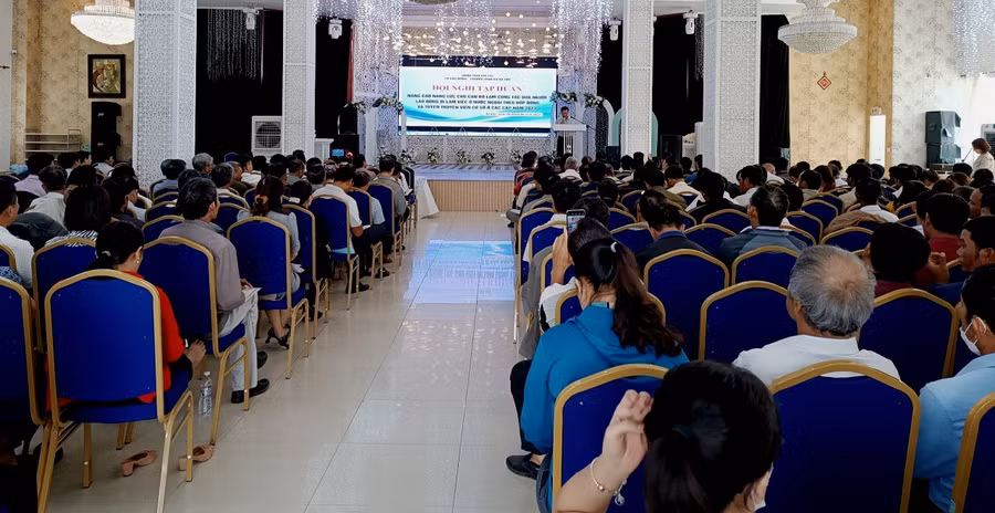 Quang cảnh lớp tập huấn. Ảnh: Đinh Yến