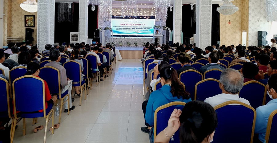 Quang cảnh lớp tập huấn. Ảnh: Đinh Yến