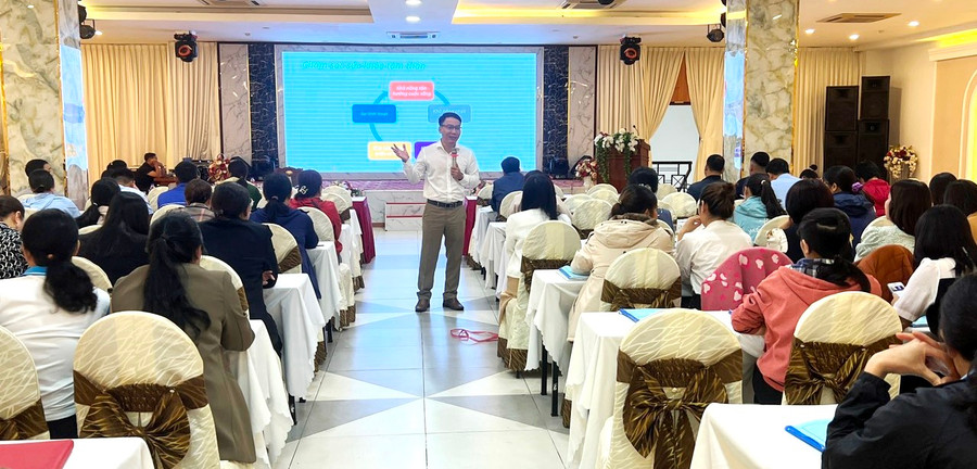 Quang cảnh lớp tập huấn. Ảnh: Đinh Yến Quang cảnh lớp tập huấn. Ảnh: Đinh Yến