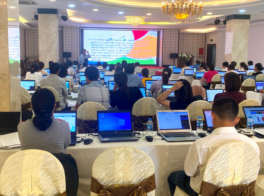 Quang cảnh lớp tập huấn. Ảnh: Đinh Yến Quang cảnh lớp tập huấn. Ảnh: Đinh Yến