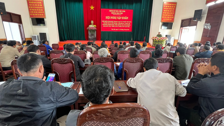 Quang cảnh lớp tập huấn. Ảnh: Đinh Yến