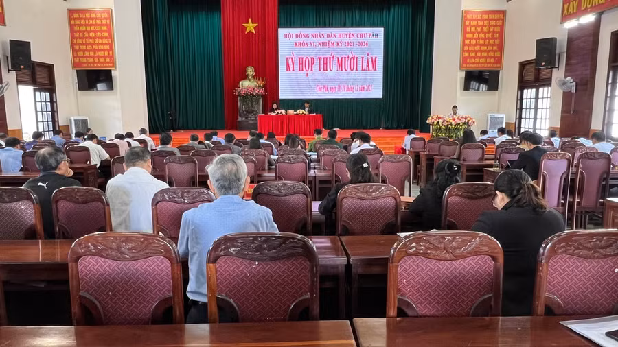 Quang cảnh Kỳ họp HĐND huyện Chư Păh. Ảnh: Đinh Yến