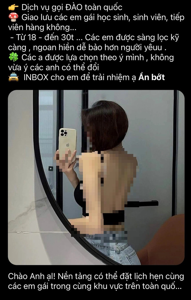 Trang &quot;B.Y&quot; giới thiệu là trang buôn bán thực phẩm nhưng hình ảnh thì lại đăng tải &quot;chào mời&quot; các cô gái