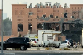 Tòa nhà bị hư hại sau cuộc tấn công của Israel nhằm vào các nhà lãnh đạo Hamas ở Qatar. Ảnh: Reuters