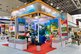 Khu triển lãm sản phẩm của các doanh nghiệp Gia Lai tại Hội chợ CAEXPO 2025 (tỉnh Quảng Tây, Trung Quốc).