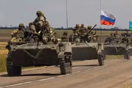 Binh sĩ Nga ở Zaporizhia. Ảnh: Reuters