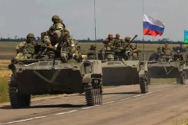 Binh sĩ Nga ở Zaporizhia. Ảnh: Reuters