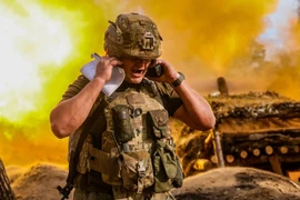 Binh sĩ Nga ở chiến tuyến miền Đông Ukraine. Ảnh: TASS