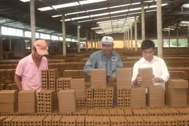 Sản xuất gạch tuynel. Ảnh ĐVCC