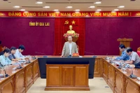 Phó Bí thư Tỉnh ủy Châu Ngọc Tuấn làm việc với Ban Tổ chức Tỉnh ủy về công tác xây dựng tổ chức cơ sở đảng và đảng viên