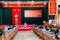 Đồng chí Phạm Thị Tố Hải kiểm tra công tác chuẩn bị bầu cử tại 2 phường An Khê, An Bình và xã Cửu An