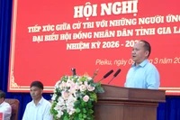 Các ứng cử viên đại biểu HĐND tỉnh Gia Lai tiếp xúc cử tri phường Pleiku