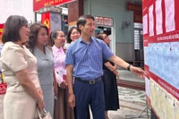 Phó Bí thư Tỉnh ủy Nguyễn Ngọc Lương kiểm tra công tác bầu cử tại 2 phường Quy Nhơn Tây, Quy Nhơn Nam