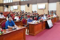 Các đại biểu tham dự hội nghị quán triệt, triển khai các văn bản mới ban hành của Trung ương về công tác tổ chức xây dựng Đảng tại điểm cầu Tỉnh ủy Gia Lai. Ảnh: N.H