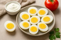 Trứng luộc là một trong những món ăn đêm không gây tăng cân. Ảnh: M.T