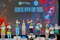 Hoàng Tấn Vinh giành huy chương vàng bảng U10 tại Giải ECHEss Open Cup 2025. Ảnh: NVCC