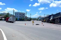 Hiện trường vụ tai nạn. Ảnh: Người dân cung cấp