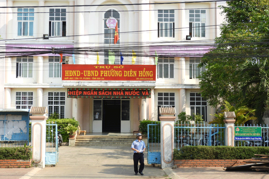 Trụ sở Phường Diên Hồng thành phố Pleiku. Ảnh: T.N