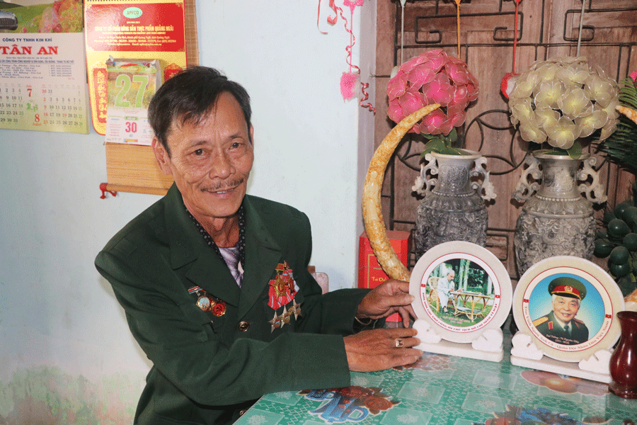 Cựu binh Nguyễn Thanh Kiếm (thôn An Định, xã Cư An, huyện Đak Pơ). Ảnh: N.M