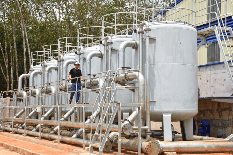 Nhà máy Cấp nước Chư Sê có công suất 9.000 m3/ngày đêm. Ảnh: M.K Nhà máy Cấp nước Chư Sê có công suất 9.000 m3/ngày đêm. Ảnh: M.K