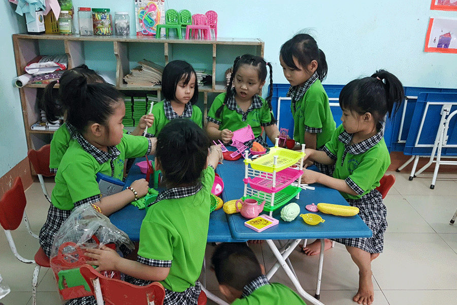 Học sinh Mầm non được quan tâm giáo dục kỹ năng sống. Ảnh: L.T Học sinh Mầm non được quan tâm giáo dục kỹ năng sống. Ảnh: L.T