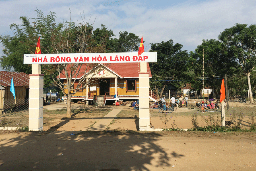 Một góc làng Đáp (xã Kông Lơng Khơng, huyện Kbang). Ảnh: A.S