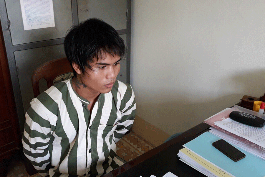 Đối tượng Kpă Đie tại Cơ quan Công an. Ảnh: Văn Ngọc