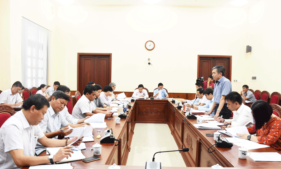 Đoàn công tác của Ban Tổ chức Trung ương làm việc với Tỉnh ủy để khảo sát một số nội dung các đề án trình Bộ Chính trị, Ban Bí thư. Ảnh: M.N Đoàn công tác của Ban Tổ chức Trung ương làm việc với Tỉnh ủy để khảo sát một số nội dung các đề án trình Bộ Chính trị, Ban Bí thư. Ảnh: M.N