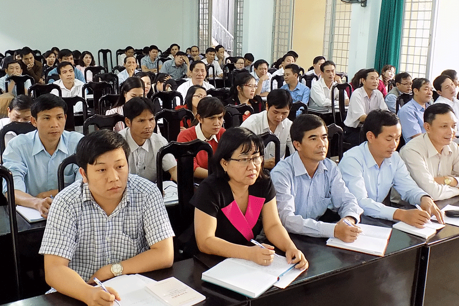 Tập huấn công tác kiểm tra, giám sát và kỷ luật của Đảng. Ảnh: T.N Tập huấn công tác kiểm tra, giám sát và kỷ luật của Đảng. Ảnh: T.N