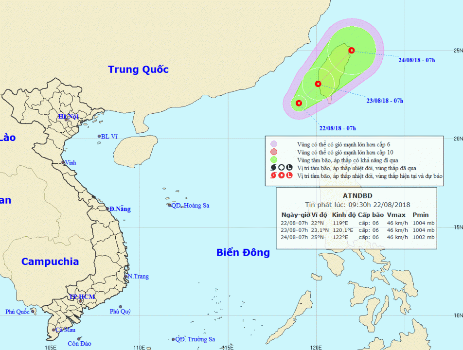 Áp thấp nhiệt đới có thể gây mưa ở khu vực Đông Bắc biển Đông. Ảnh: Trung tâm Dự báo KTTV Quốc gia Áp thấp nhiệt đới có thể gây mưa ở khu vực Đông Bắc biển Đông. Ảnh: Trung tâm Dự báo KTTV Quốc gia