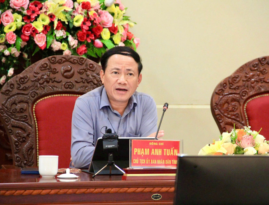 Chairman of the Provincial People's Committee Pham Anh Tuan listened to a report on the planning of Bien Ho-Chu Dang Ya Tourist Area. Photo: A.H z6821037027109-3762d3e4b7c7911089efd44a664f7c82.jpg