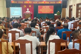 Quang cảnh hội nghị tuyên truyền, phổ biến pháp luật cho các cơ sở kinh doanh có điều kiện Ảnh: N.L