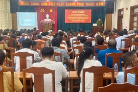 Quang cảnh hội nghị tuyên truyền, phổ biến pháp luật cho các cơ sở kinh doanh có điều kiện Ảnh: N.L