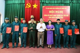 Phường Quy Nhơn Bắc thành lập Tiểu đội dân quân thường trực