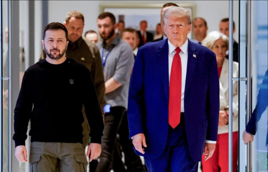 Ông Zelensky gặp ông Trump tại New York, Mỹ vào tháng 9-2024. Ảnh: REUTERS 22.jpg