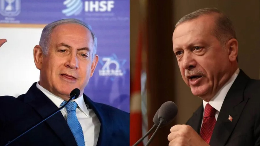 Thủ tướng Israel Benjamin Netanyahu (trái) và Tổng thống Thổ Nhĩ Kỳ Recep Tayyip Erdogan. Ảnh: CGTN thu-tuong-israel-benjamin-netanyahu-trai-va-tong-thong-tho-nhi-ky-recep-tayyip-erdogan.jpg