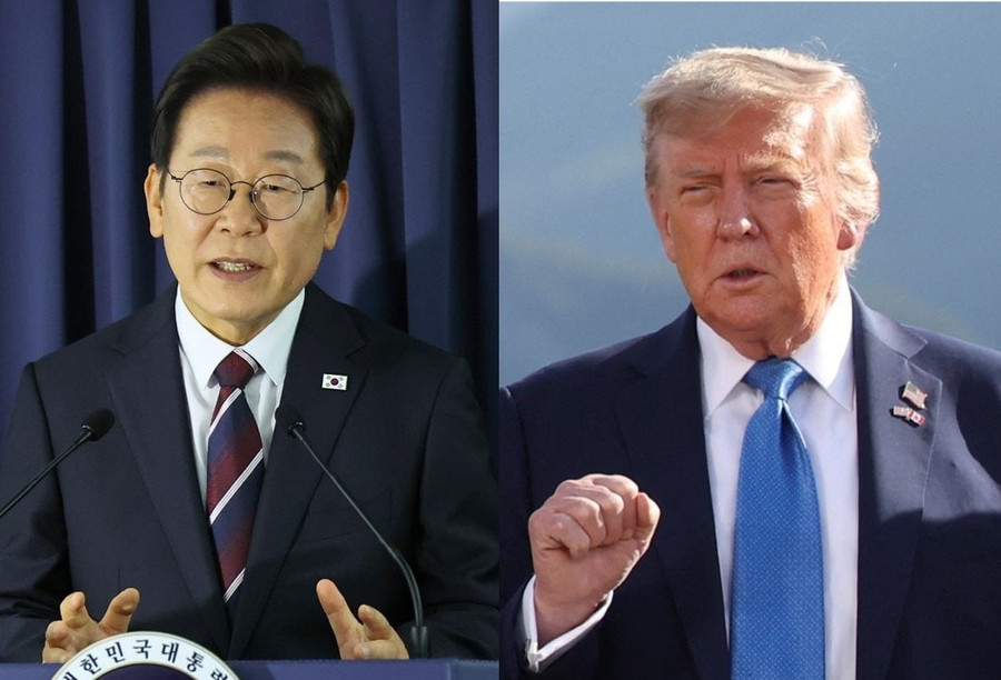 Tổng thống Lee Jae Myung và Tổng thống Donald Trump. Ảnh: Korea Herald han-my.jpg