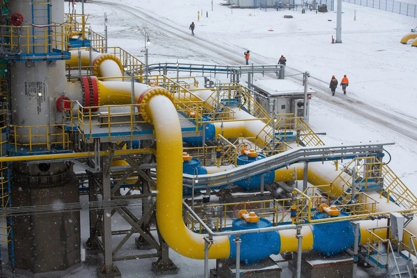 Điểm xuất phát của hệ thống đường ống dẫn khí đốt tự nhiên Nord Stream 2 ở Ust-Luga, Nga. (Nguồn Bloomberg/TTXVN) diem-xuat-phat-cua-he-thong-duong-ong-dan-khi-dot-tu-nhien-nord-stream-2-o-ust-luga-nga-nguon-bloombergttxvn.jpg