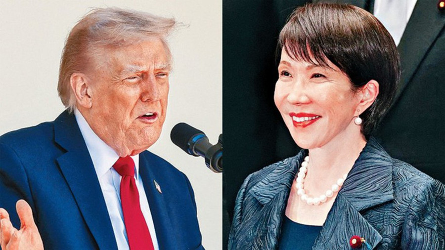Tổng thống Mỹ Donald Trump và Thủ tướng Nhật Bản Sanae Takaichi. Ảnh: Reuters, AFP tong-thong-my-donald-trump-va-thu-tuong-nhat-ban-takaichi-sanae-anh-reuters-afp.jpg