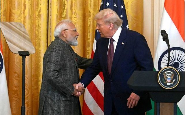 Tổng thống Mỹ Donald Trump và Thủ tướng Ấn Độ Narendra Modi tại cuộc họp báo ở Nhà Trắng hôm 14.2. Ảnh: AFP tong-thong-my-donald-trump-va-thu-tuong-an-do-narendra-modi-tai-cuoc-hop-bao-o-nha-trang-hom-142anh-afp.jpg