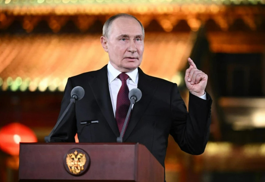 Tổng thống Nga Vladimir Putin phát biểu tại Bắc Kinh tối 3-9. Ảnh: SPUTNIK p1.jpg