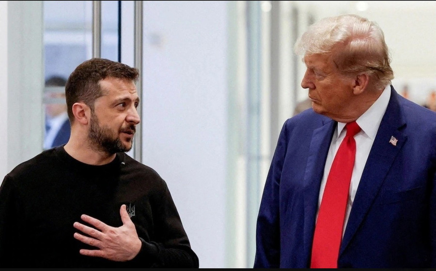 Tổng thống Mỹ Donald Trump và Tổng thống Ukraine Volodymyr Zelensky. Ảnh: Reuters 15.jpg